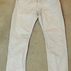 Massimo Dutti Cream and Blue Plaid Shirt